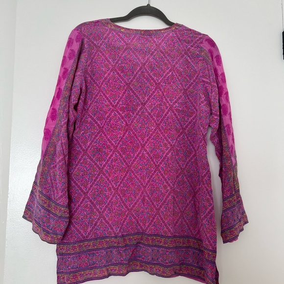 Biba 100% silk top USA fit small - Picture 3 of 8